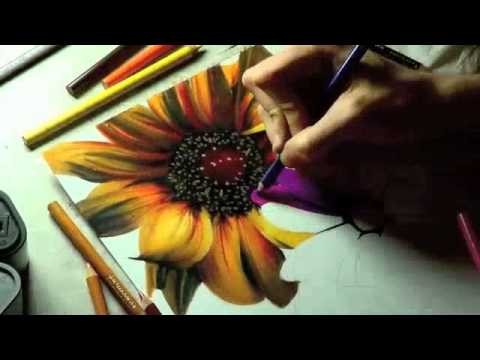 40 Beautiful Flower Drawings and Realistic Color Pencil ...