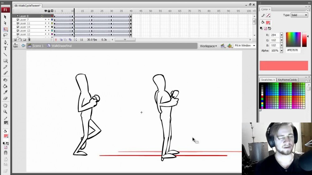 25 Best Walk Cycle Animation Videos And Keyframe Illustrations 18