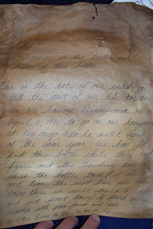 A message in a bottle … and a journey round the world