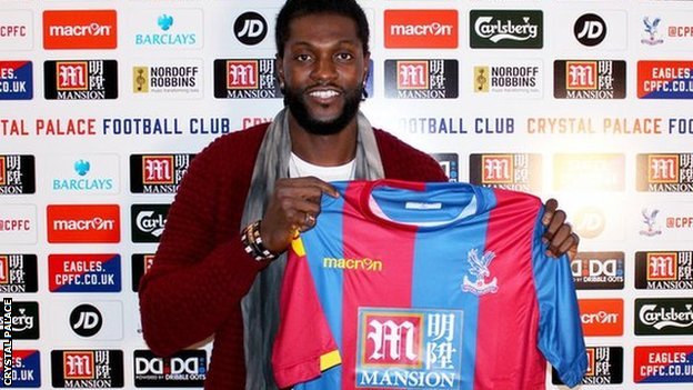 Emmanuel Adebayor: How Crystal Palace signing has spent his time