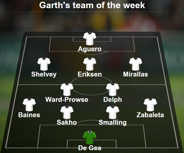 Garth Crooks&#039; team of the week: De Gea, Aguero, Shelvey, Mirallas