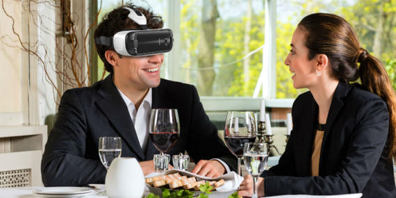 Here's how Samsung wants you to dine with your virtual reality mask on
