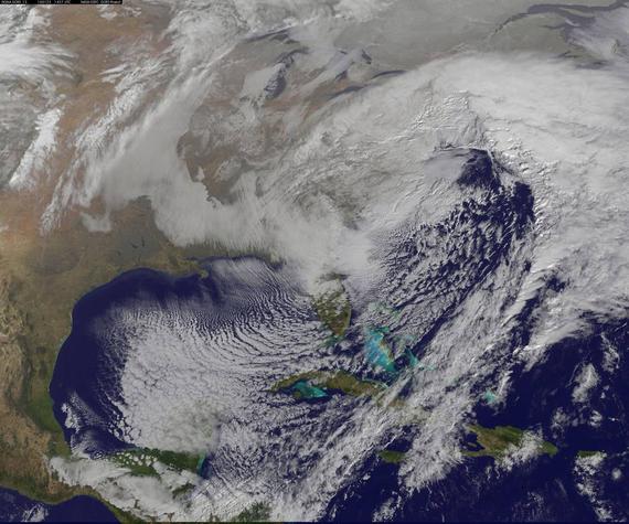 The crazy East Coast blizzard looks just as dramatic from space